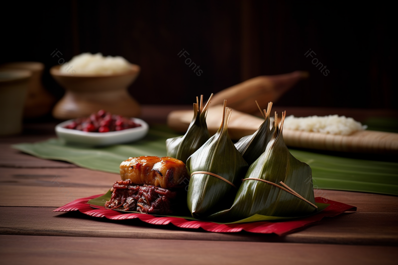 绿色粽叶饱满糯米端午节粽子高清摄影图,高清,摄影图,摄影图片,图片大全,摄影图免费下载
